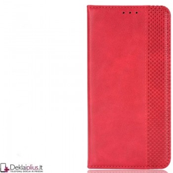 Dirbtinės odos atverčiamas dėklas su skyreliais - raudonas (Oneplus 13R) Dirbtinės odos atverčiamas dėklas su skyreliais - raudonas (Oneplus 13R)
